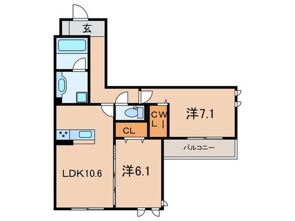 ラポール岡本の物件間取画像